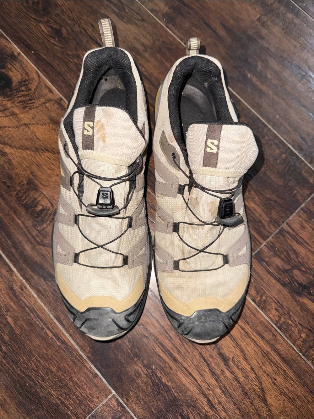 Salomon Men's Athletic Shoes in Beige and Black